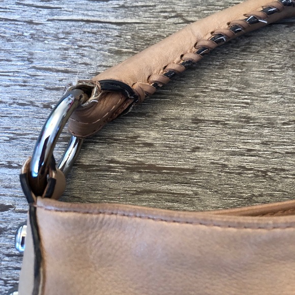 B. Makowsky Leather Hobo Bag, Beige/Tan - Picture 4 of 7